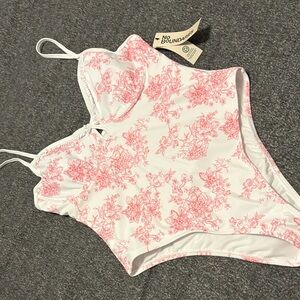 No Boundaries Pink Floral One-Piece Swimsuit